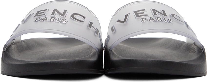 Givenchy Black Logo Flat Slides - Picture 2