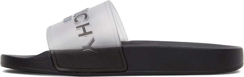 Givenchy Black Logo Flat Slides - Picture 3