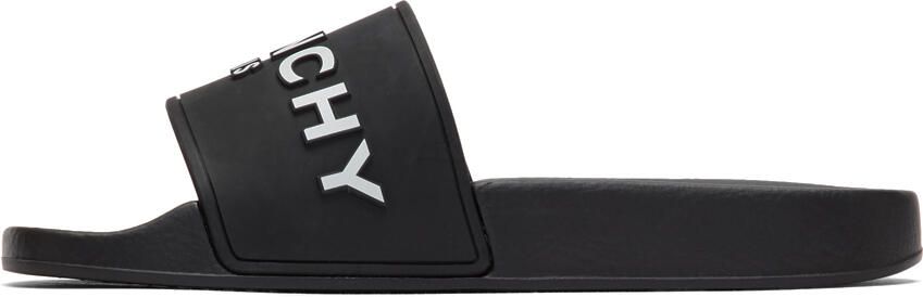 Givenchy Black Logo Pool Slides - Picture 2