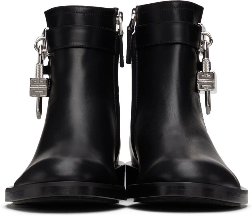 Givenchy Black Padlock Boots - Picture 2