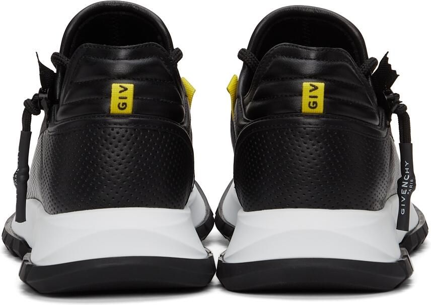 Givenchy Black Perforated Leather Spectre Runner Zip Low Sneakers