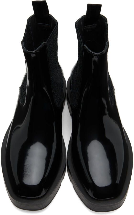Givenchy Black Squared Chelsea Boots - Picture 4