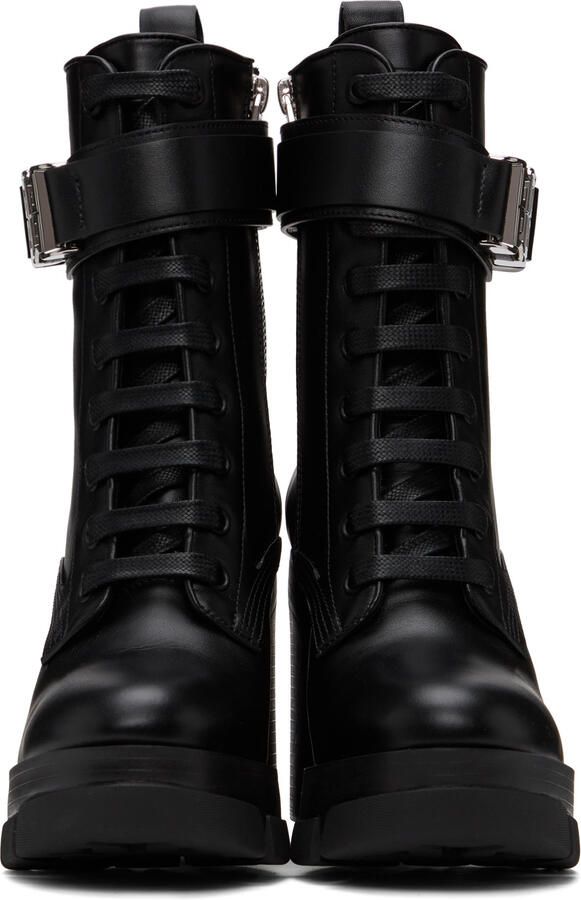 Givenchy Black Terra Heel Combat Boots - Picture 5