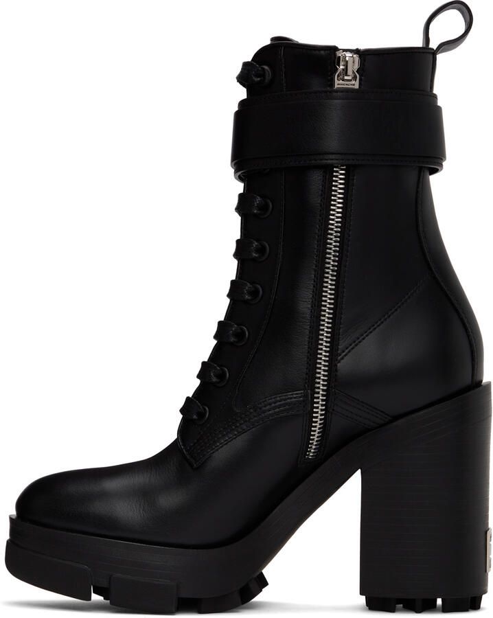 Givenchy Black Terra Heel Combat Boots
