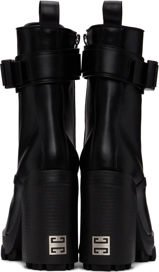 Givenchy Black Terra Heel Combat Boots - Picture 3