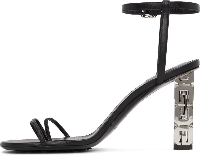 Givenchy Black Triple Toes Heeled Sandals - Picture 3