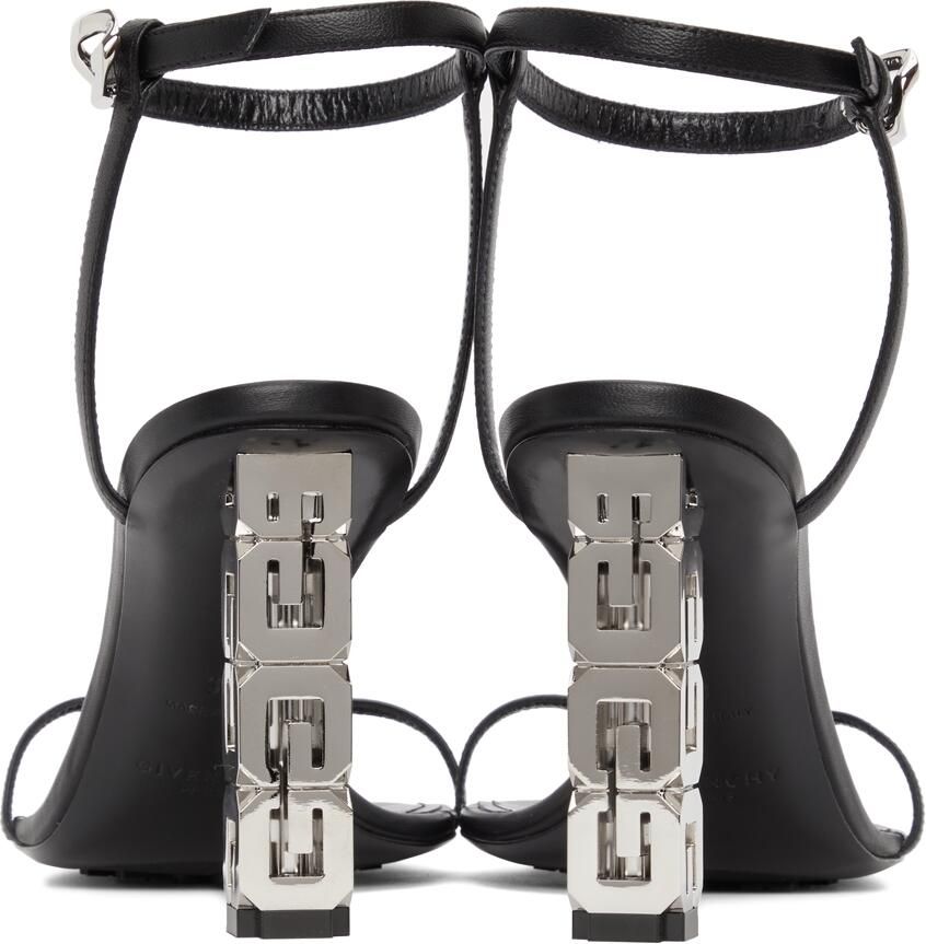 Givenchy Black Triple Toes Heeled Sandals