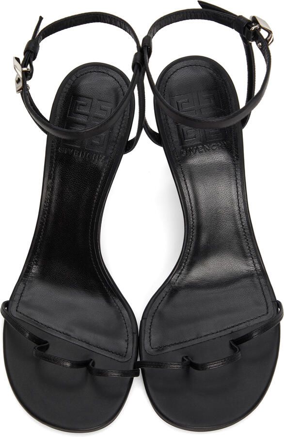 Givenchy Black Triple Toes Heeled Sandals - Picture 4