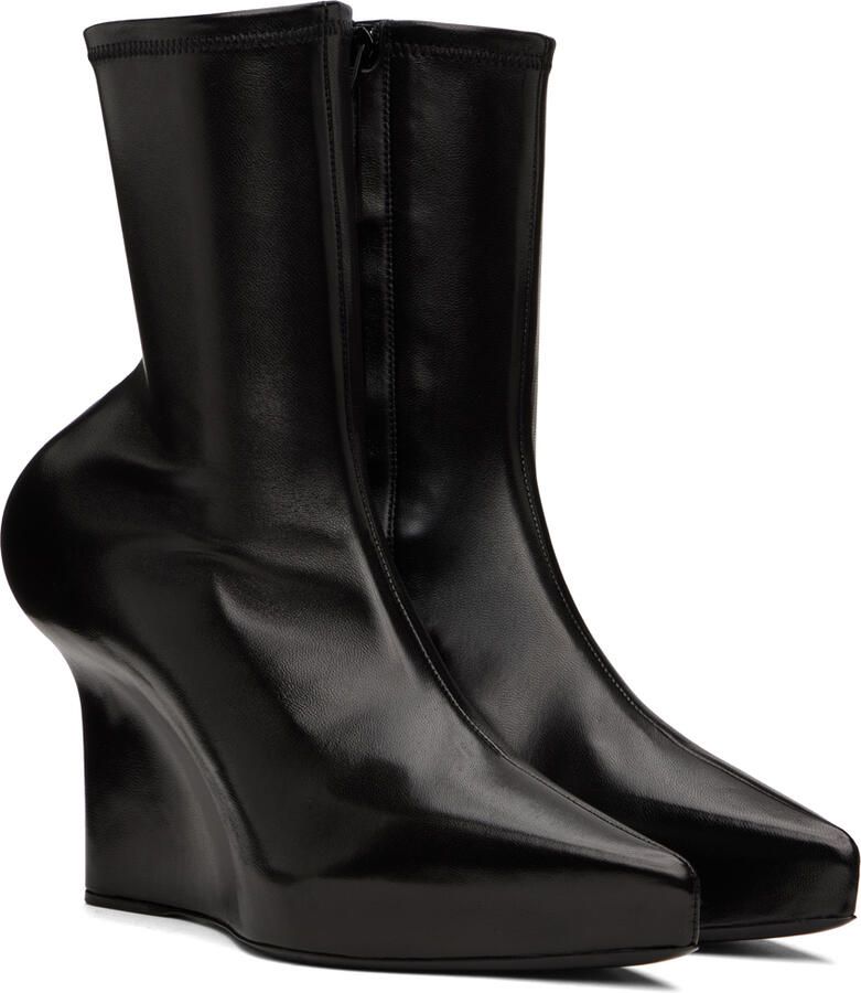 Givenchy Black Wedge Boots - Picture 2