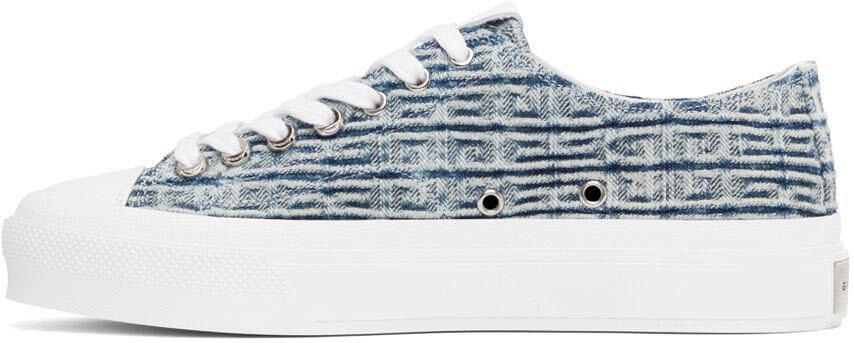 Givenchy Blue 4G City Low-Top Sneakers - Picture 3