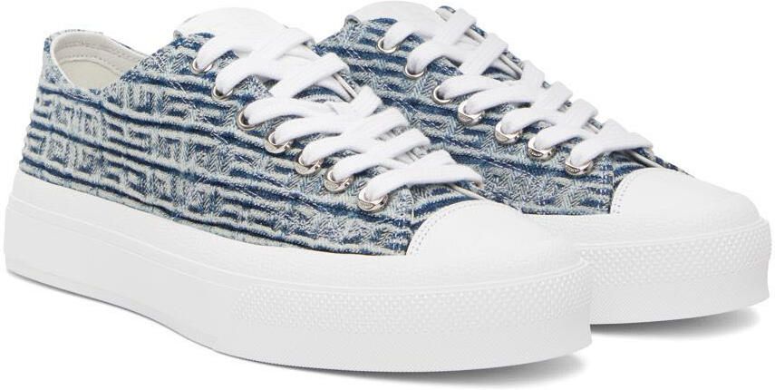 Givenchy Blue 4G City Low-Top Sneakers - Picture 2