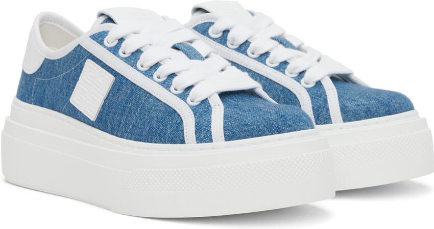 Givenchy Blue City Denim Sneakers - Picture 2