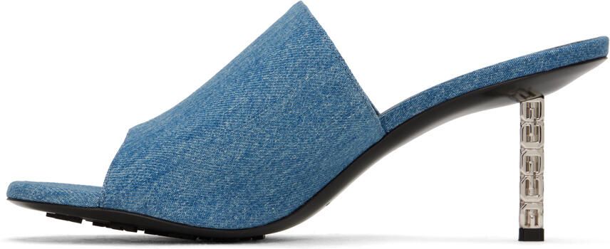 Givenchy Blue G Cube Denim Mules - Picture 3