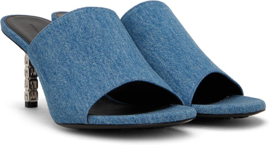 Givenchy Blue G Cube Denim Mules - Picture 2