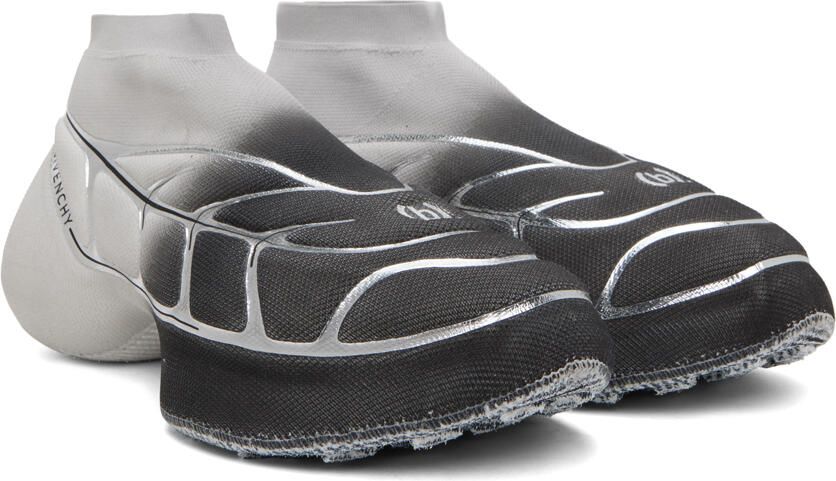 Givenchy Gray & Black TK-360+ Sneakers - Picture 2