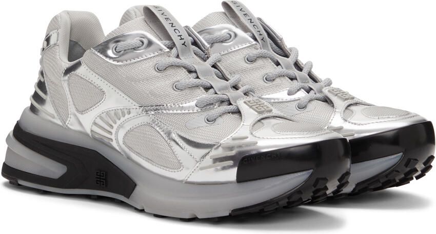 Givenchy Grey & Silver GIV 1 TR Sneakers - Picture 2