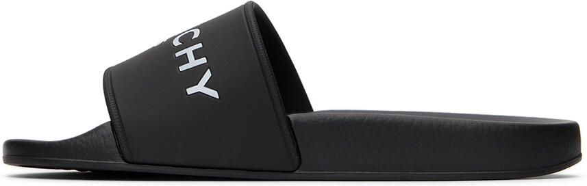 Givenchy Kids Black Logo Slides - Picture 4