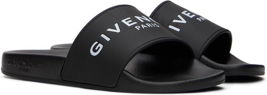 Givenchy Kids Black Logo Slides - Picture 3