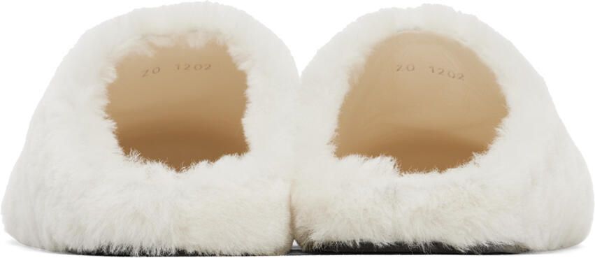 Givenchy Off-White 4G Shearling Slippers