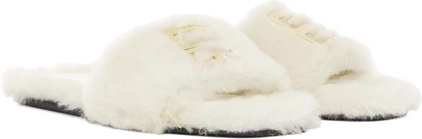 Givenchy Off-White Shearling 4G Mules - Picture 3