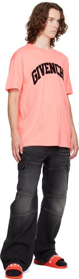 Givenchy Orange Embossed Slides - Picture 4