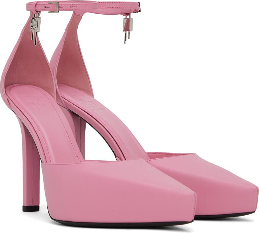 Givenchy Pink G-Lock Platform Heels