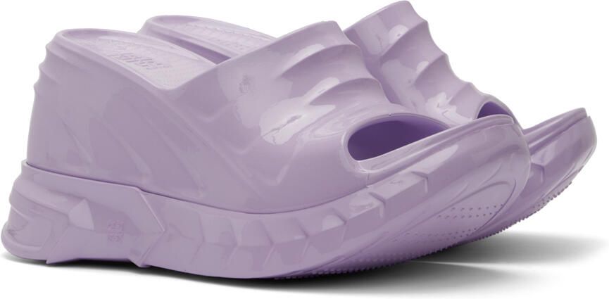 Givenchy Purple Marshmallow Wedge Sandals - Picture 2