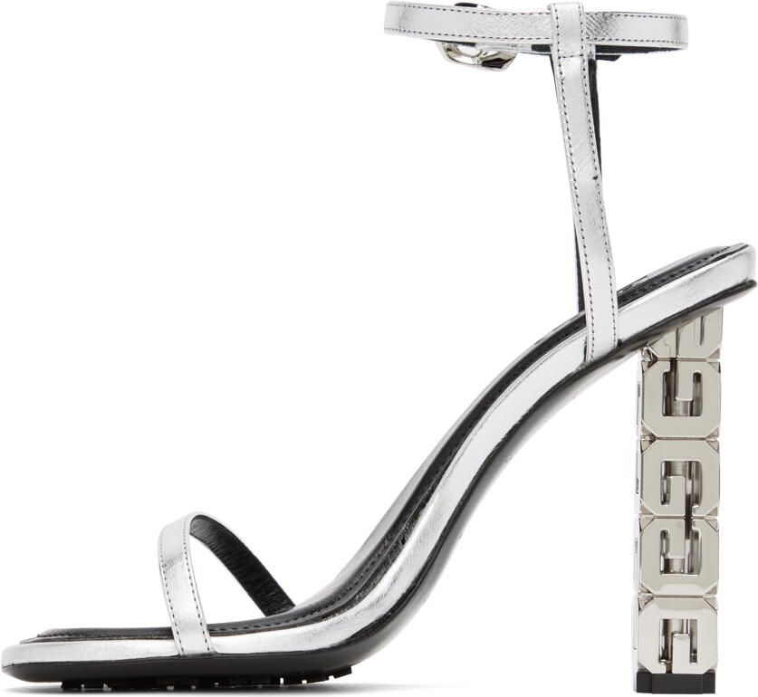 Givenchy Silver G Cube Sandals - Picture 2