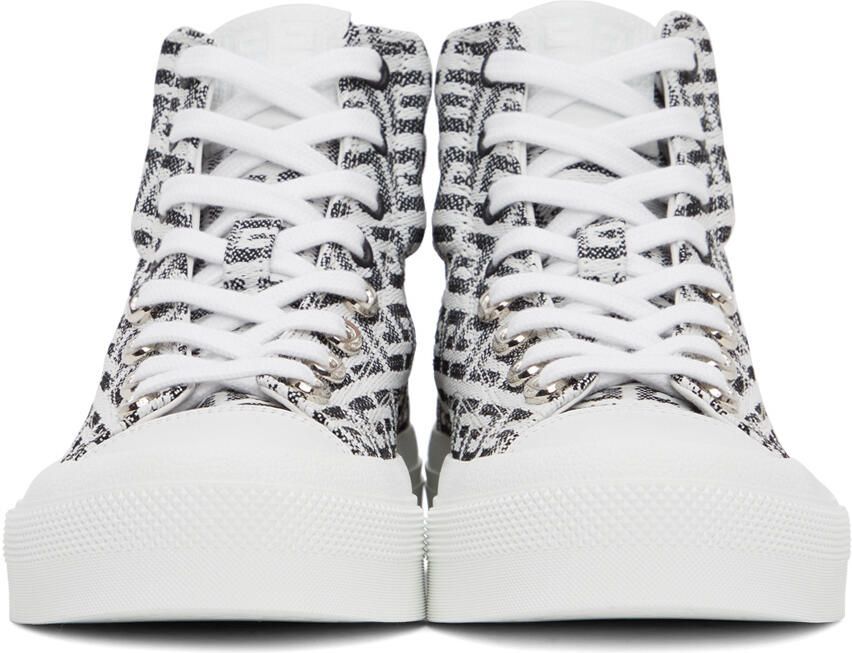 Givenchy White 4G Jacquard City Sneakers - Picture 2