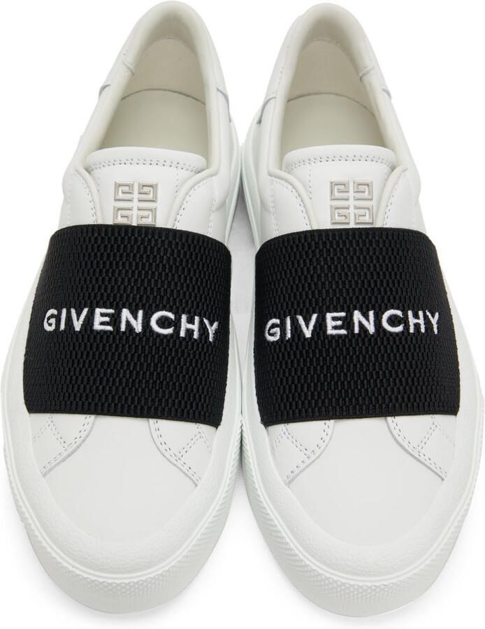 Givenchy White & Black City Court Slip-On Sneaker
