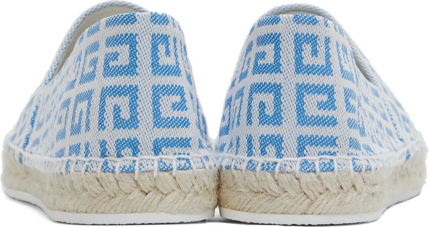 Givenchy White & Blue 4G Espadrilles