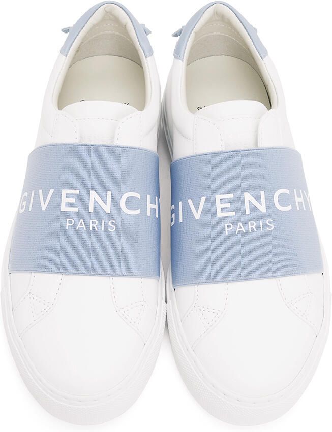 Givenchy White & Blue Elastic Urban Knots Sneakers