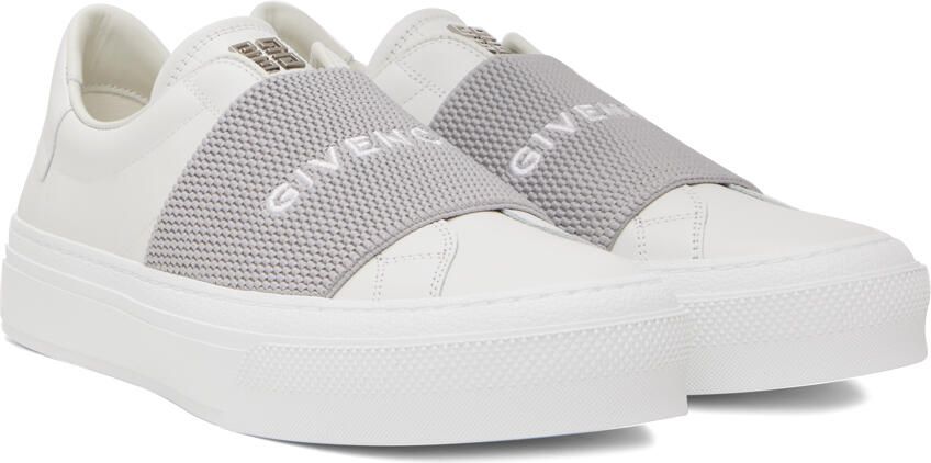 Givenchy White & Gray City Sport Sneakers - Picture 2