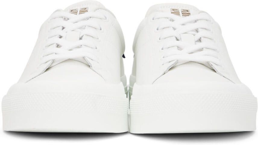 Givenchy White & Navy City Sneakers - Picture 3