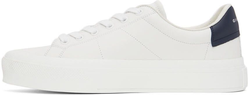 Givenchy White & Navy City Sneakers - Picture 4