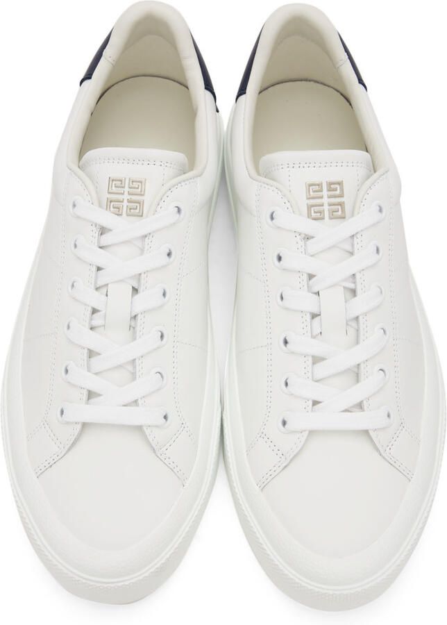 Givenchy White & Navy City Sneakers