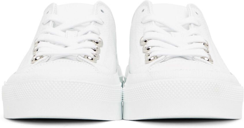 Givenchy White Grained City Sneakers - Picture 3