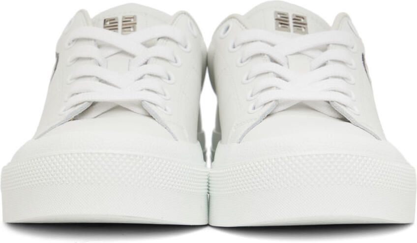 Givenchy White Graphic City Court Sneakers - Picture 5