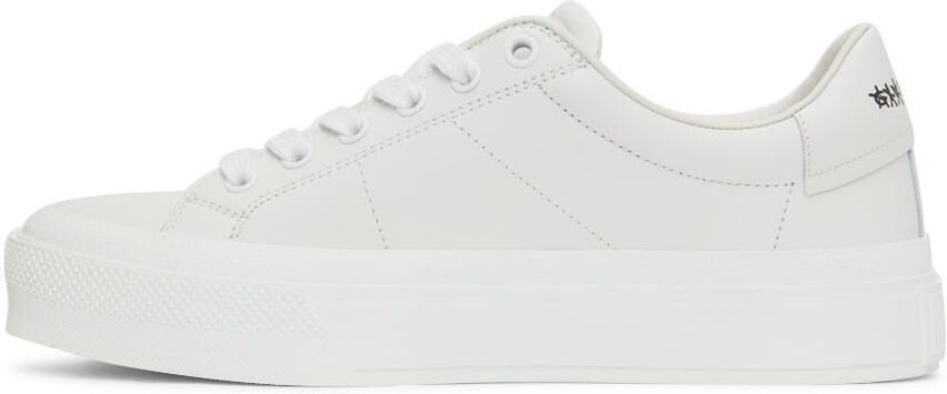 Givenchy White Graphic City Court Sneakers - Picture 4