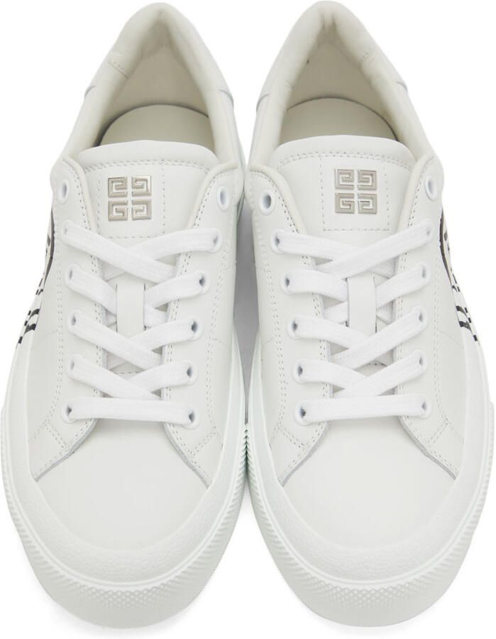 Givenchy White Graphic City Court Sneakers