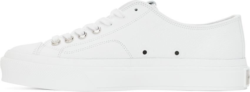 Givenchy White Leather City Sneakers - Picture 4
