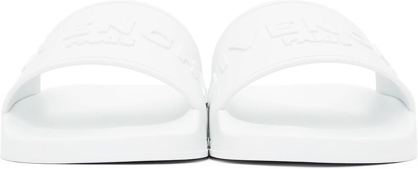 Givenchy White Logo Flat Sandals - Picture 2