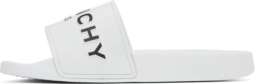 Givenchy White Logo Flat Sandals - Picture 4