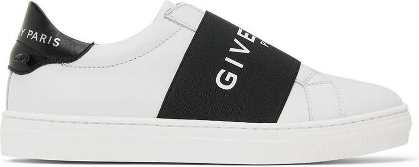 Givenchy Kids White & Black Logo Band Sneakers