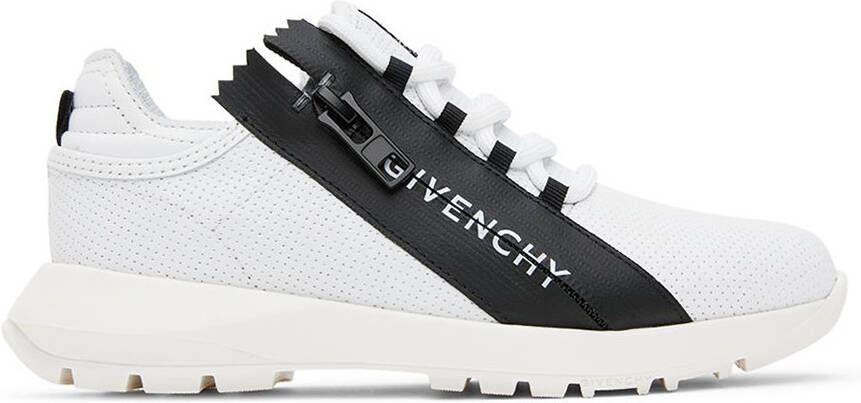 Givenchy Kids White Zip Logo Sneakers