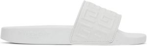 Givenchy White 4G Slide Flat Sandals