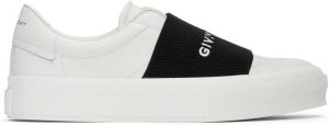 Givenchy White & Black City Court Slip-On Sneaker