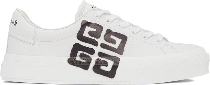 Givenchy White Chito Edition 4G Print City Sport Sneakers