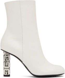 Givenchy White G Cube Ankle Boots