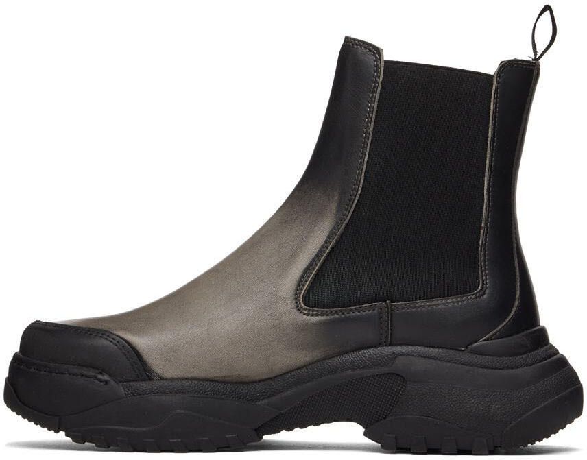 GmbH Black & Beige Sprayed Chelsea Boots - Picture 6